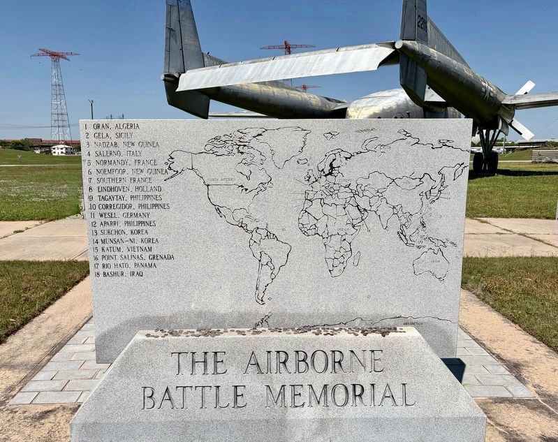 Airborne Battle Memorial map at Fort Benning.. Click for full size. Airborne Battle Memorial map at Fort Benning. image. Click for full size.