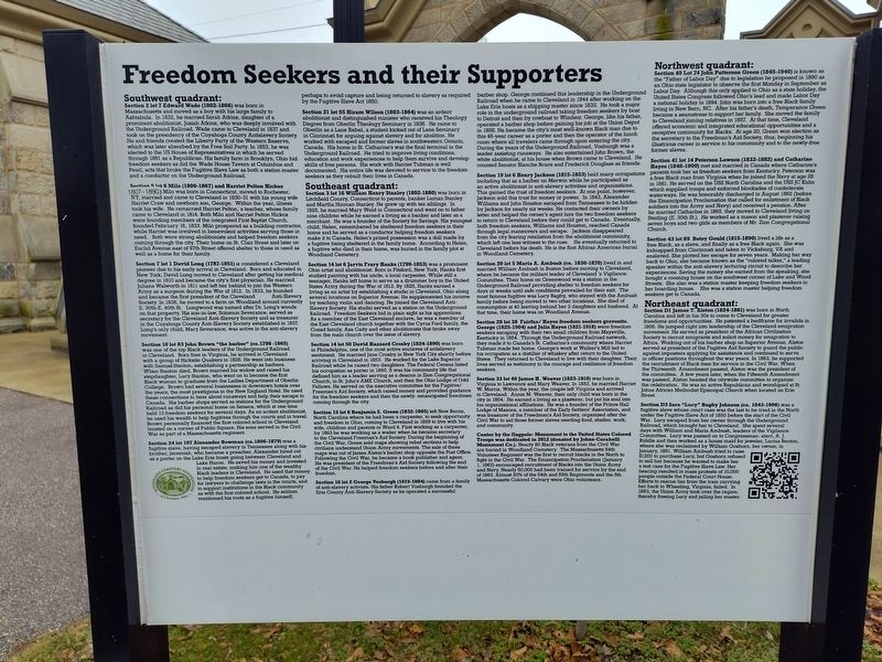 Freedom Seekers and their Supporters Marker image. Click for full size.