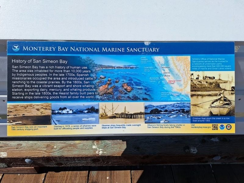 History of San Simeon Bay Marker image. Click for full size.