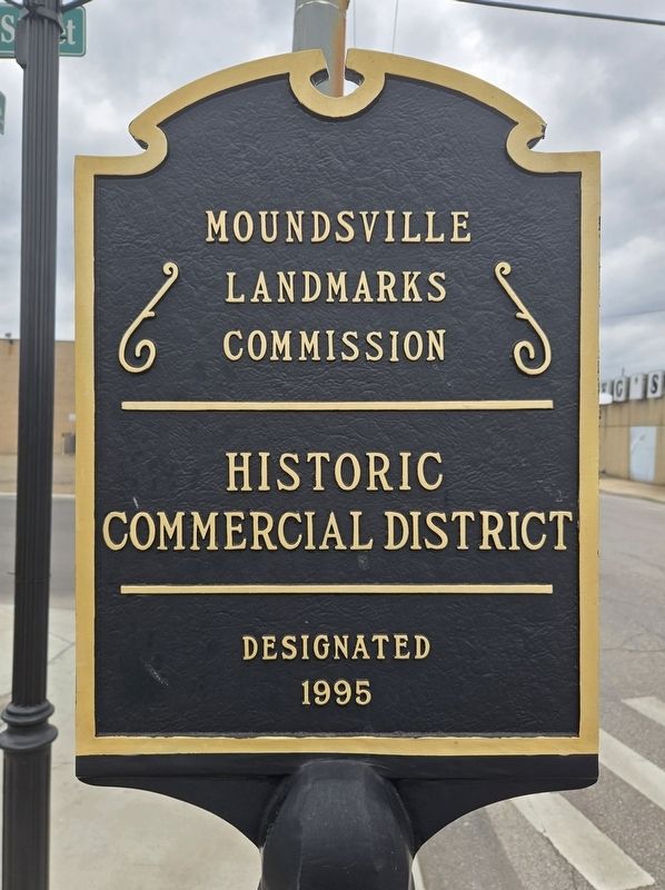 Moundsville Historic Commercial District Marker. Click for full size. Moundsville Historic Commercial District Marker image. Click for full size.