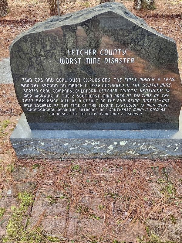 Worst Mine Disaster Marker. Click for full size. Worst Mine Disaster Marker image. Click for full size.