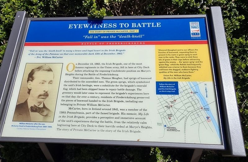 Eyewitness to Battle Marker. Click for full size. Eyewitness to Battle Marker image. Click for full size.