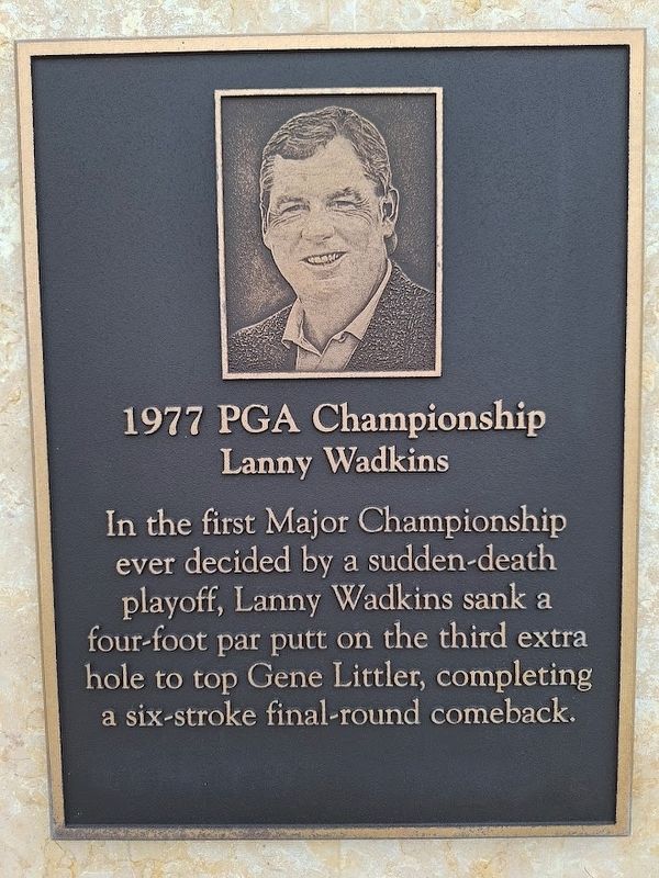 Lanny Wadkins Marker. Click for full size. Lanny Wadkins Marker image. Click for full size.