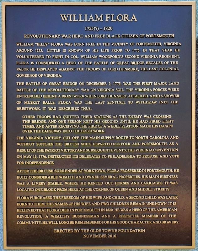 William Flora Marker image. Click for full size.