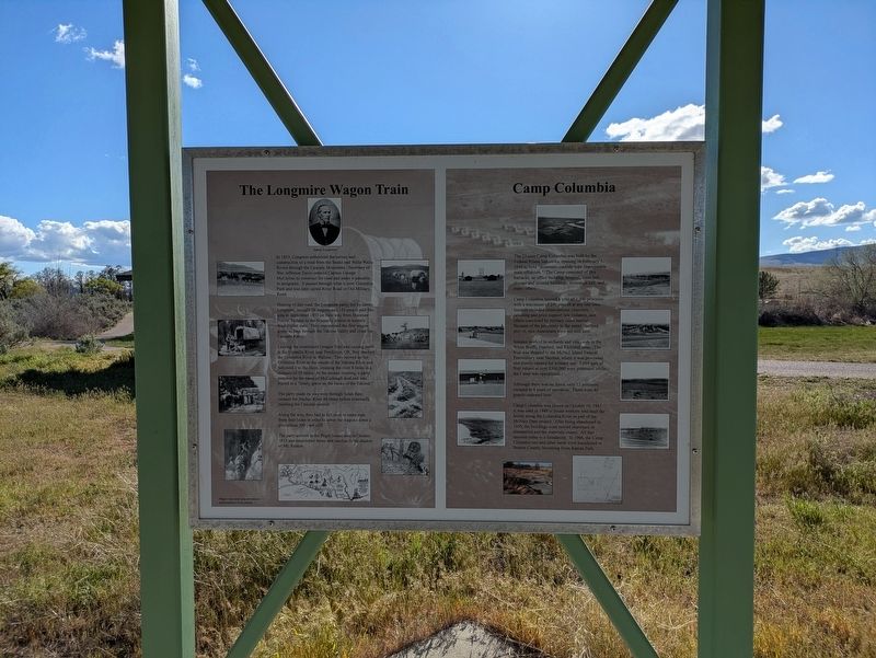 The Longmire Wagon Train / Camp Columbia Marker image. Click for full size.