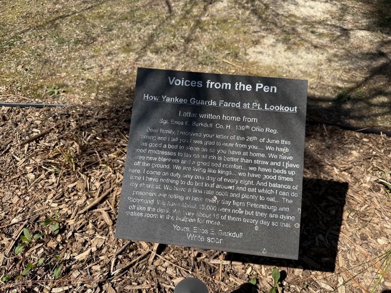 How Yankee Guards Fared at Pt. Lookout Marker image. Click for full size.
