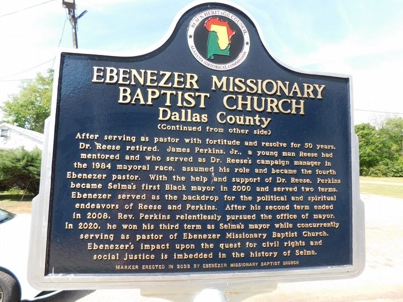 Ebenezer Missionary Baptist Church Marker. Click for full size. Ebenezer Missionary Baptist Church Marker image. Click for full size.