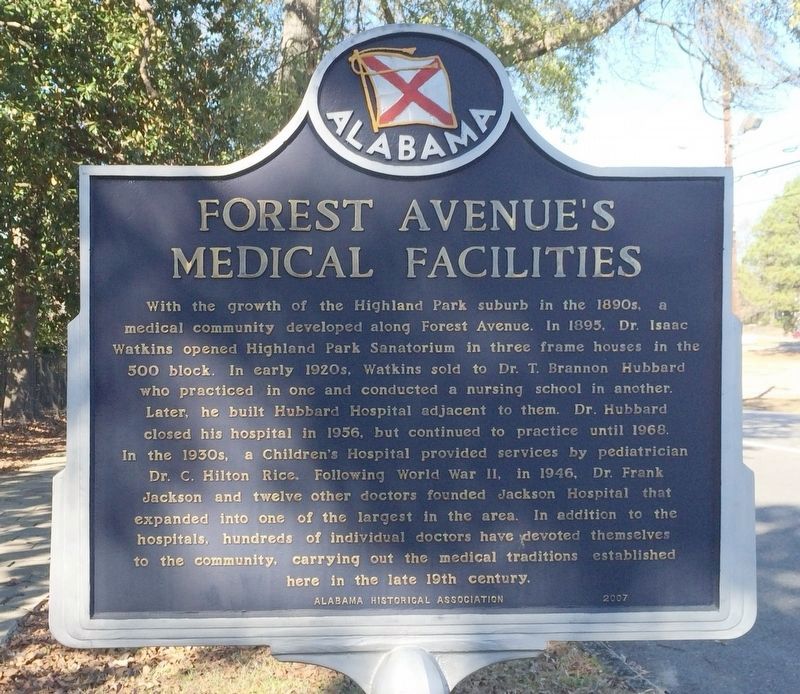 Forest Avenue's Medical Facilities Marker image. Click for full size.