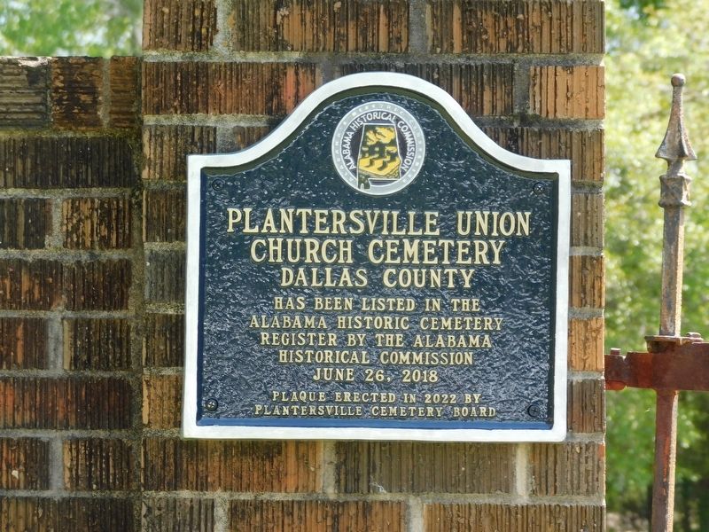 Plantersville Union Church Cemetery Marker. Click for full size. Plantersville Union Church Cemetery Marker image. Click for full size.