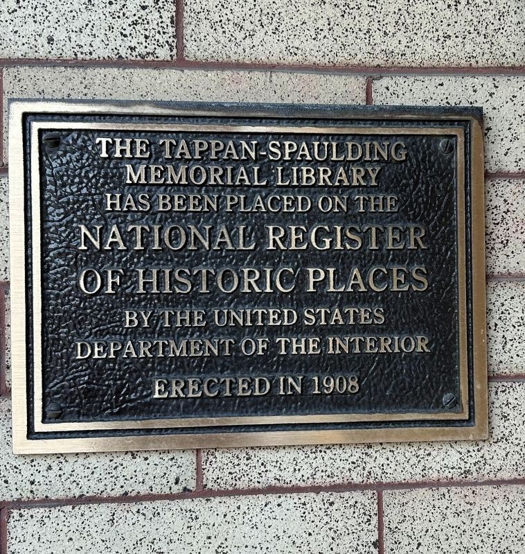 Tappan-Spaulding Memorial Library Marker image. Click for full size.