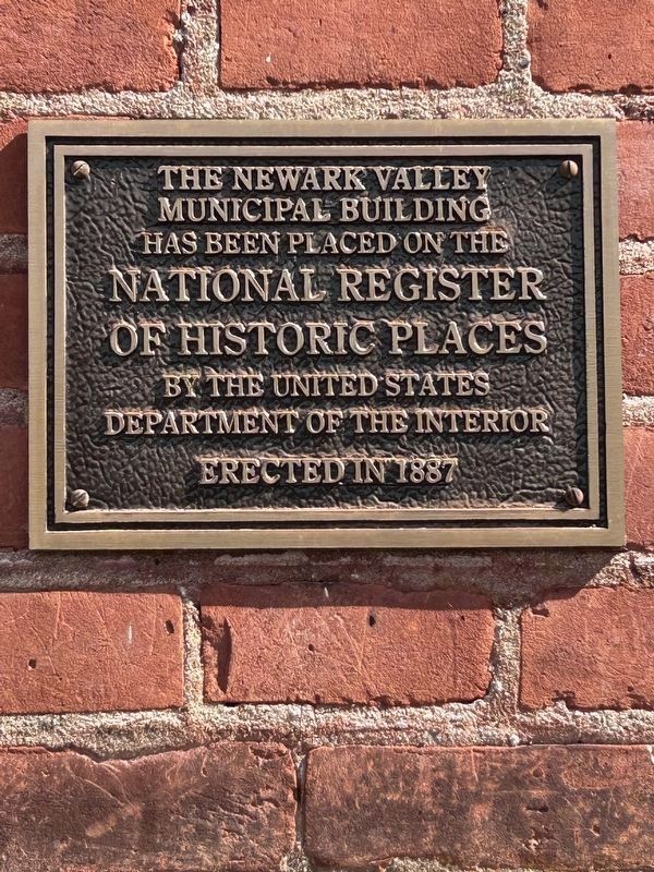 Newark Valley Municipal Building Marker image. Click for full size.
