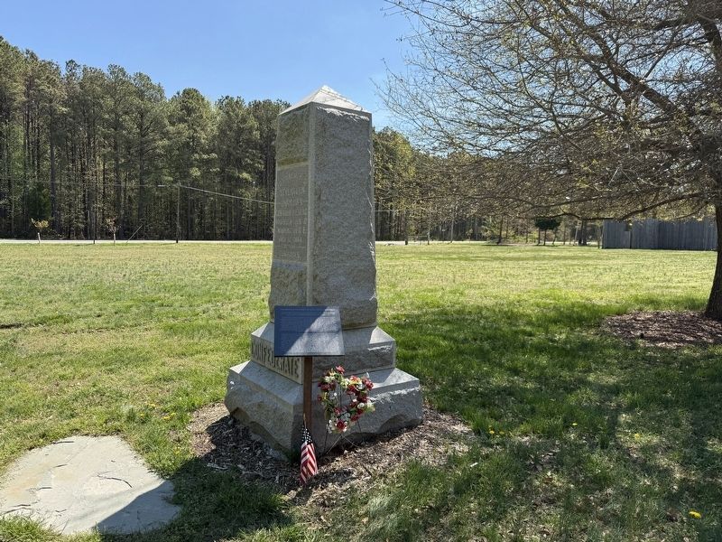 The Grace Church Cemetery Confederate Monument with the marker standing alongside it. Click for full size. The Grace Church Cemetery Confederate Monument with the marker standing alongside it image. Click for full size.
