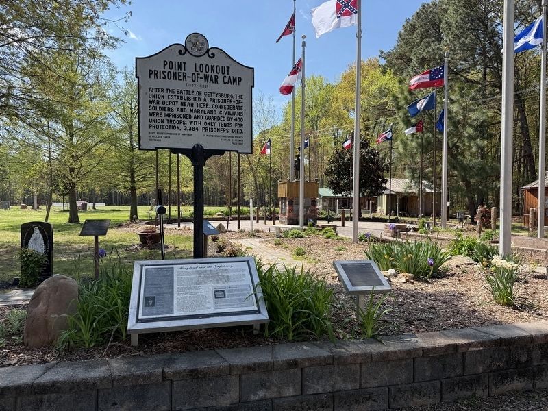 Point Lookout Prisoner-of-War Camp Marker. Click for full size. Point Lookout Prisoner-of-War Camp Marker image. Click for full size.