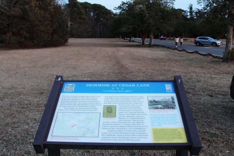 Skirmish at Cedar Lane Marker image. Click for full size.