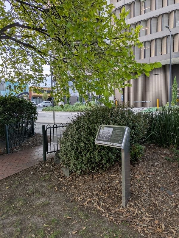 WWI Enlistment Marker at the War Memorial image. Click for full size.