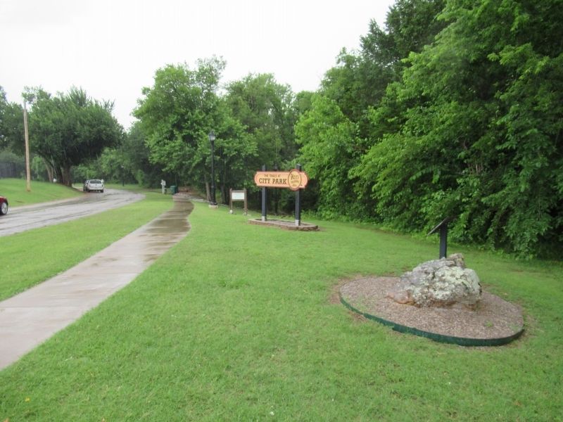 Yukon Facts Marker looking North into park. Click for full size. Yukon Facts Marker looking North into park image. Click for full size.
