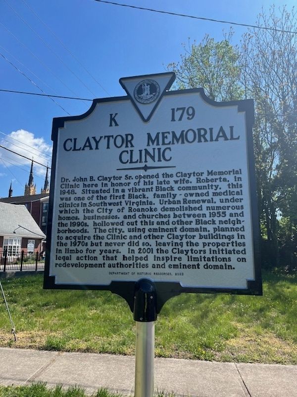 Claytor Memorial Clinic Marker. Click for full size. Claytor Memorial Clinic Marker image. Click for full size.