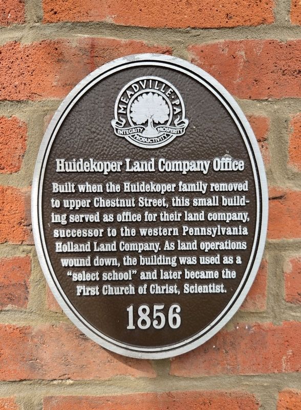 Huidekoper Land Company Office Marker image. Click for full size.