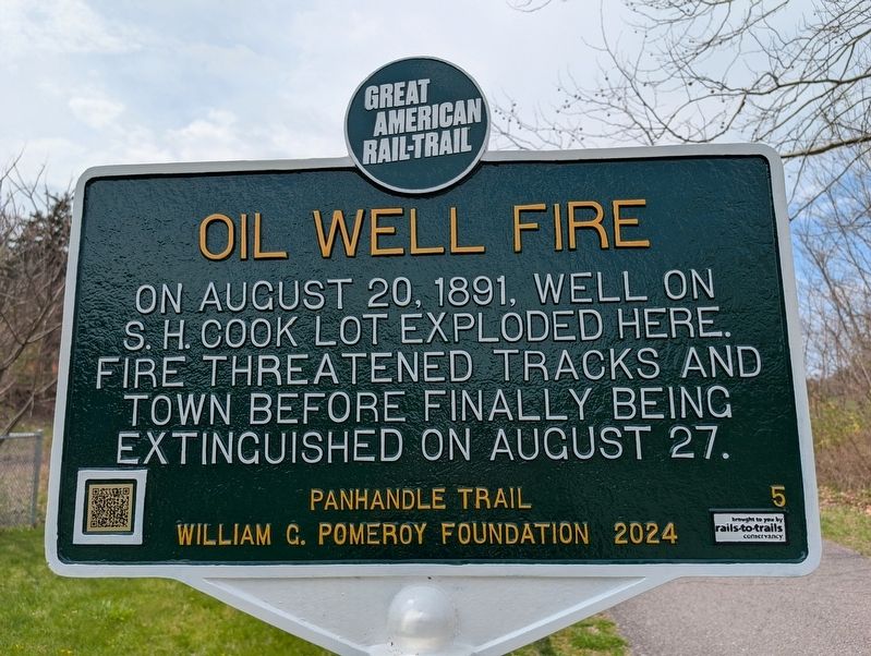 Oil Well Fire Marker. Click for full size. Oil Well Fire Marker image. Click for full size.