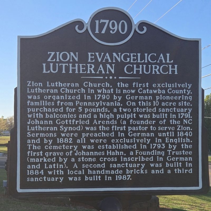 Zion Evangelical Lutheran Church Marker. Click for full size. Zion Evangelical Lutheran Church Marker image. Click for full size.