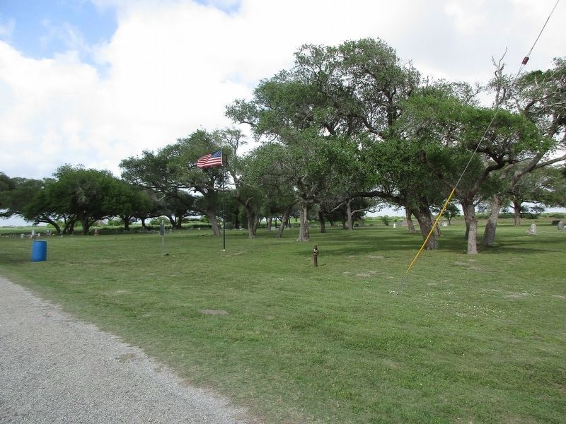 Old St. Mary's Cemetery and marker image. Click for full size.