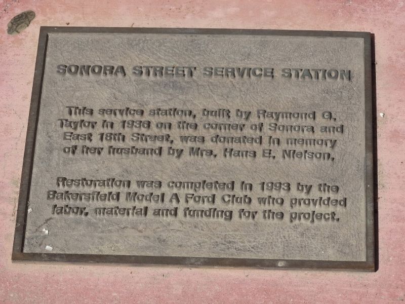 Sonora Street Service Station Marker. Click for full size. Sonora Street Service Station Marker image. Click for full size.