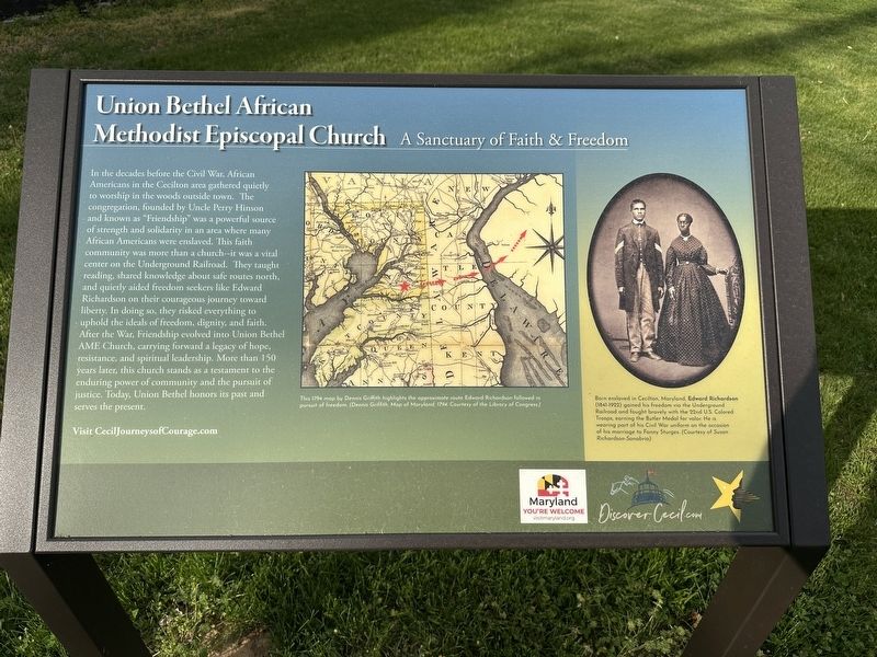 Union Bethel African Methodist Episcopal Church Marker image. Click for full size.