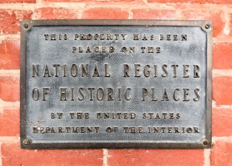 National Register of Historic Places Marker. Click for full size. National Register of Historic Places Marker image. Click for full size.
