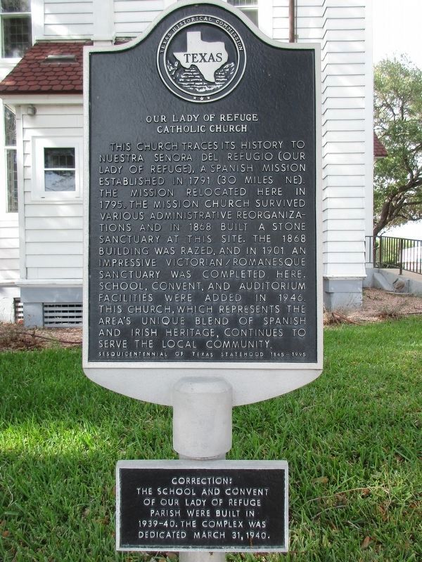 Our Lady of Refuge Catholic Church Marker. Click for full size. Our Lady of Refuge Catholic Church Marker image. Click for full size.