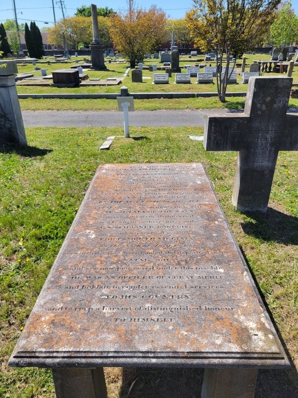 Lieutenant Cocke's tabletop grave marker. Click for full size. Lieutenant Cocke's tabletop grave marker image. Click for full size.