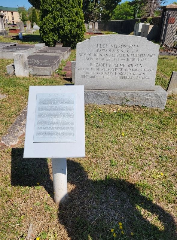 Captain Hugh Nelson Page Marker. Click for full size. Captain Hugh Nelson Page Marker image. Click for full size.