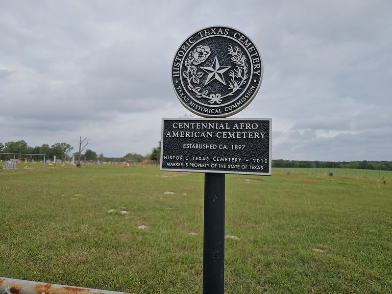 Centennial Afro American Cemetery Marker image. Click for full size.