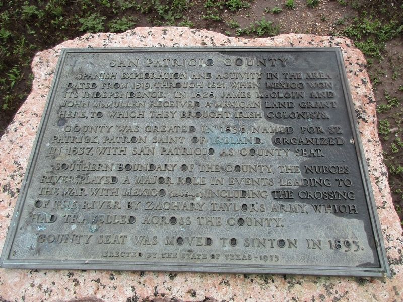 San Patricio County Marker. Click for full size. San Patricio County Marker image. Click for full size.