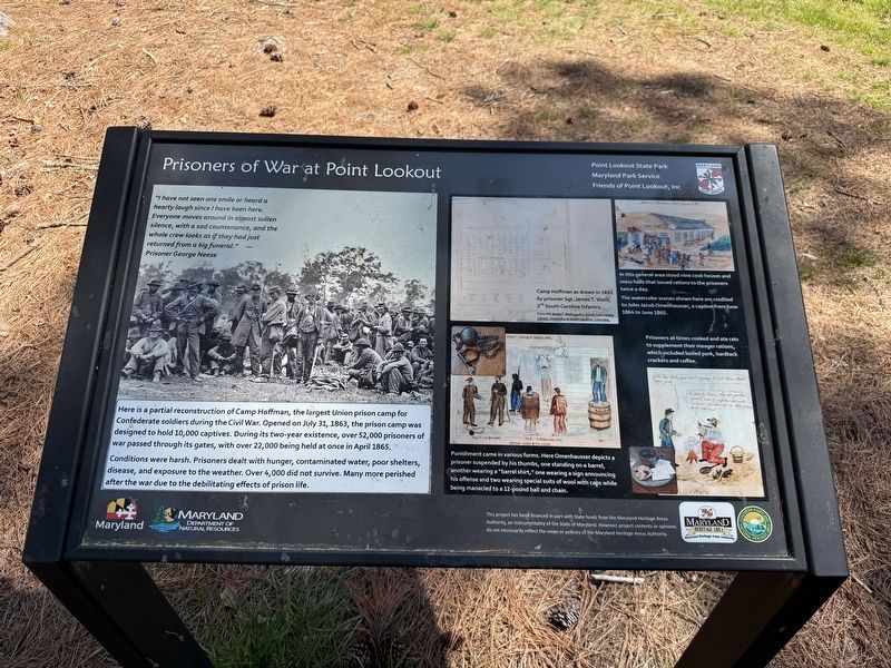 Prisoners of War at Point Lookout Marker image. Click for full size.