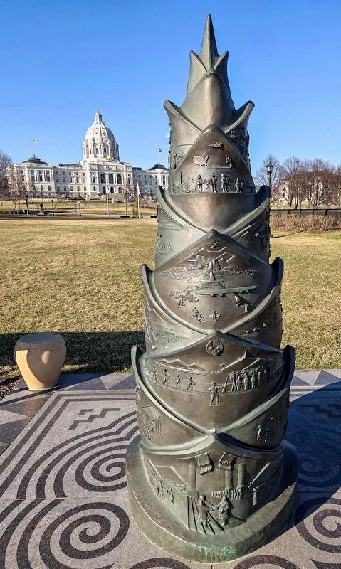 Memorial sculpture south of the Minnesota State Capitol. Click for full size. Memorial sculpture south of the Minnesota State Capitol image. Click for full size.