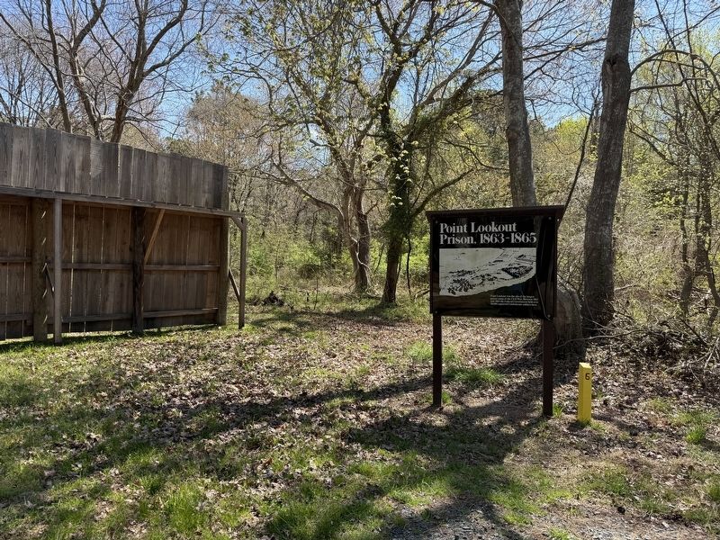 Point Lookout Prison, 1863-1865 Marker. Click for full size. Point Lookout Prison, 1863-1865 Marker image. Click for full size.