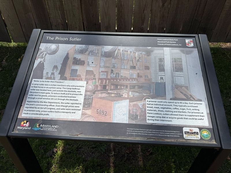 The Prison Sutler Marker. Click for full size. The Prison Sutler Marker image. Click for full size.