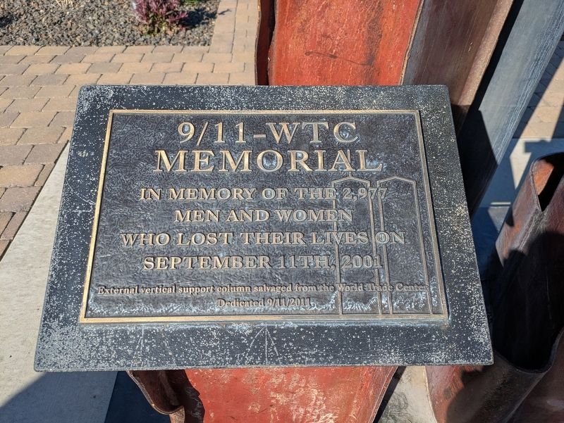 9/11-WTC Memorial Marker. Click for full size. 9/11-WTC Memorial Marker image. Click for full size.
