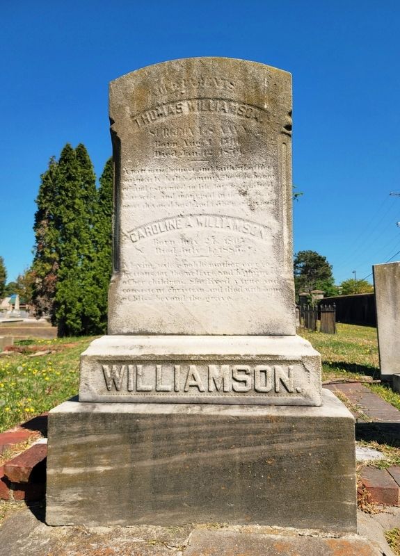 Dr. Thomas Williamson grave. Click for full size. Dr. Thomas Williamson grave image. Click for full size.