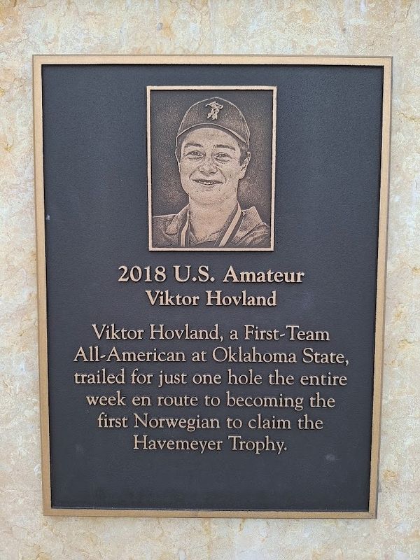 Viktor Hovland Marker. Click for full size. Viktor Hovland Marker image. Click for full size.