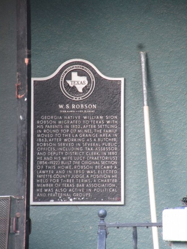 W. S. Robson Marker image. Click for full size.