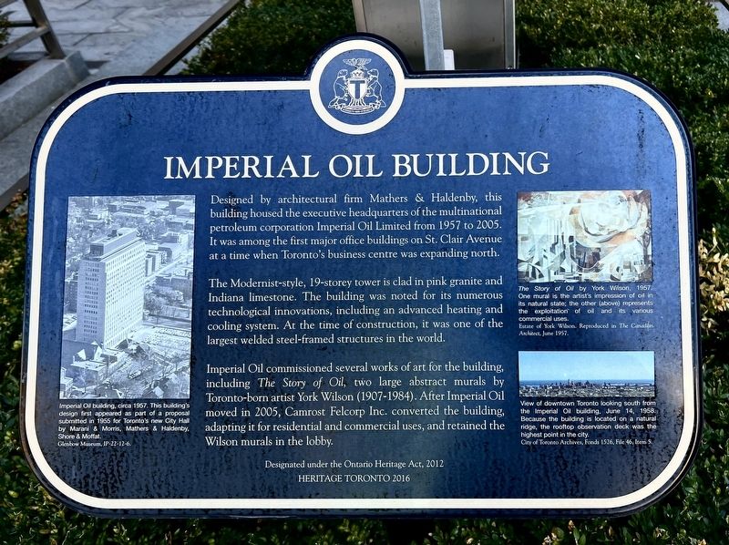 Imperial Oil Building Marker image. Click for full size.