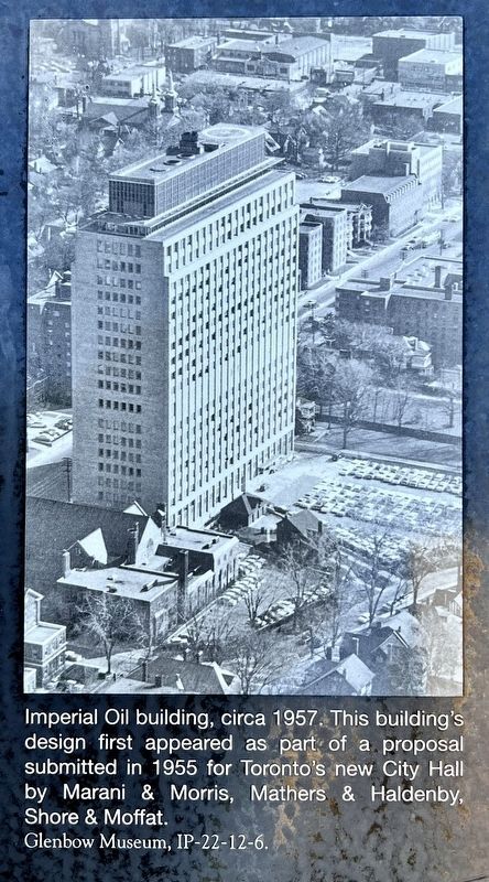 Imperial Oil Building marker photo and caption detail (left) image. Click for full size.