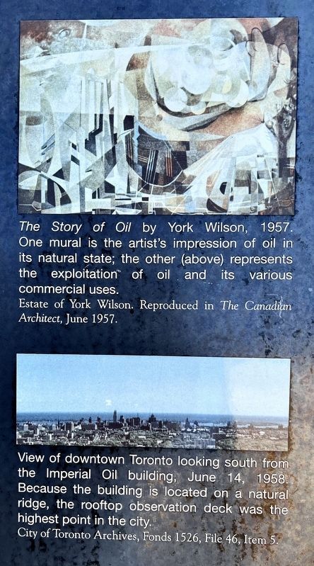 Imperial Oil Building marker photos and captions detail (right) image. Click for full size.