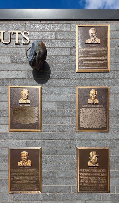 Marty Scott marker (lower right) at the Professional Baseball Scouts Hall of Fame image. Click for full size.