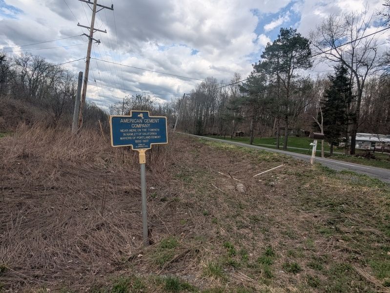 American Cement Company Marker wide view image. Click for full size.