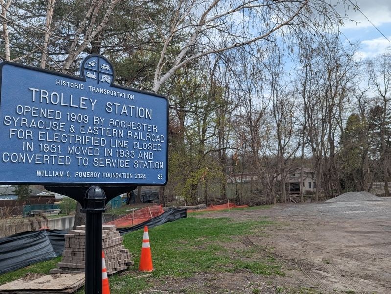 Trolley Station Marker wide view image. Click for full size.