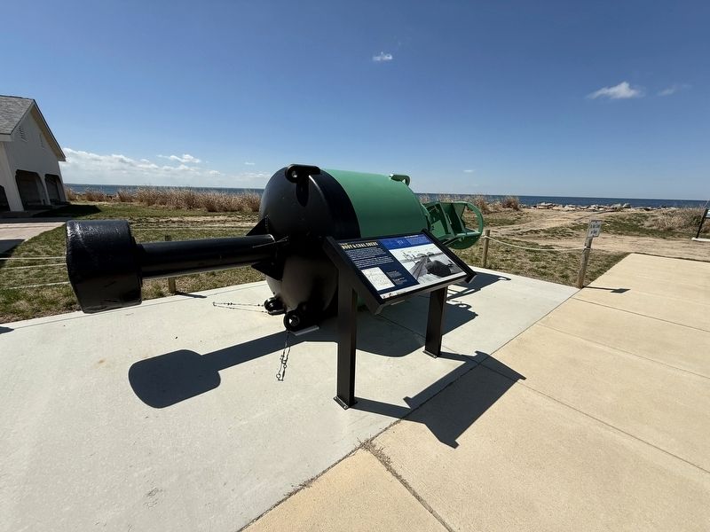 The Buoy & Coal Sheds Marker in front of the buoy display image. Click for full size.