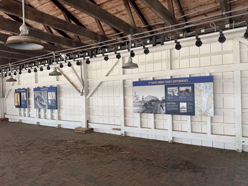 Several signs in the open-air shed image. Click for full size.