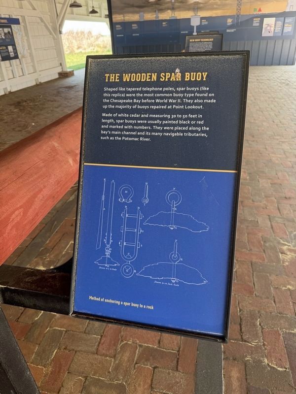 The Wooden Spar Buoy Marker image. Click for full size.